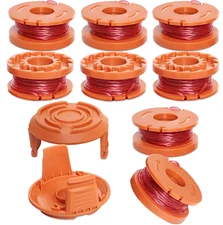 WORX WA0010 8pcs Replacement Spool Line +2pcs Cap For String Trimmer/Edger
