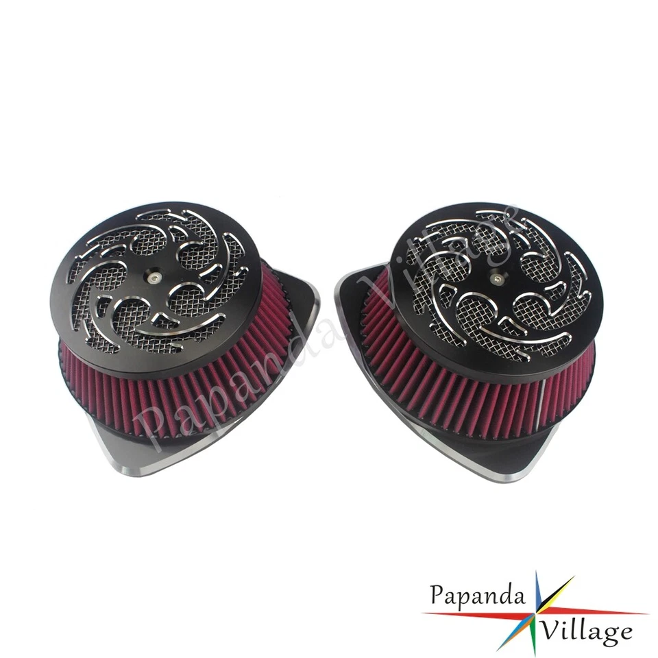 Black Big Sucker Air Filter Cleaner Kit For Suzuki Boulevard M109R VZR VLR1800 - Image 2 of 4