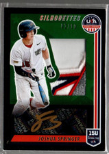 2022 USA Stars Stripes Silhouettes Black Gold Joshua Springer Auto Jersey /10