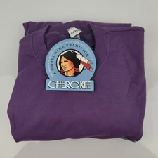 Vintage Cherokee Men Unisex Women Purple T Shirt 100% cotton Made in USA 2X NEW