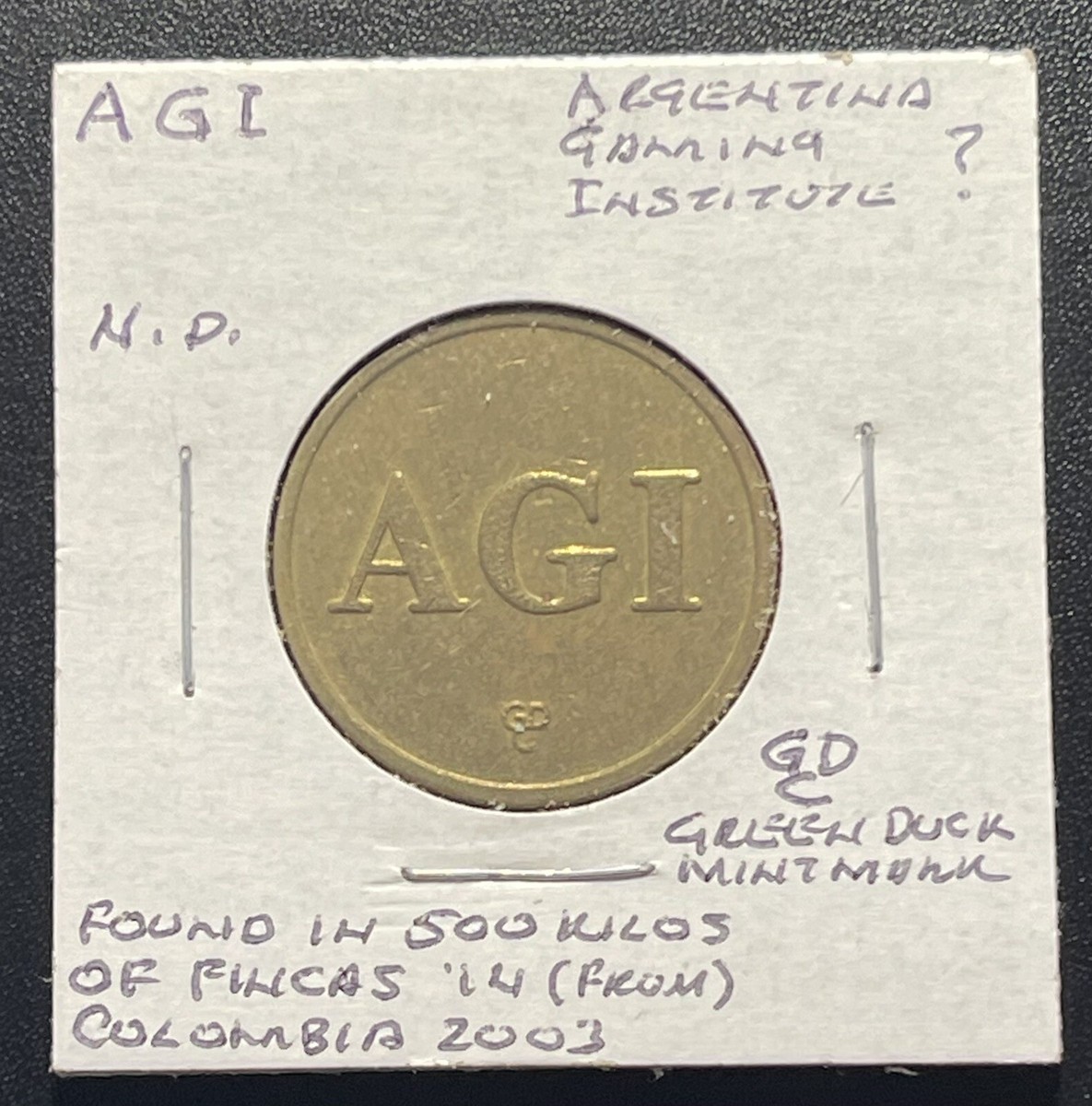 Latin American Brass Gaming Token: AGI | eBay