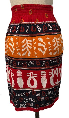 Carol Little 90s Vintage Boho Tribal Print Skirt  - Bild 2 von 7