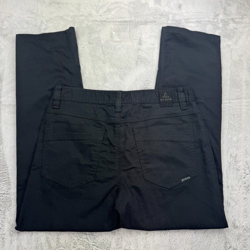 prAna Jeans Mens 32 x 30 Black Slim Fit Stretch High Rise Dark Wash Outdoor - Picture 3 of 9