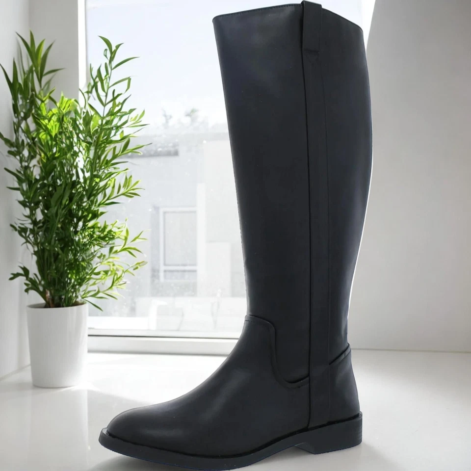 Style & Co женщин черный Josephine амортизированный круглый носок езды каблук ботинки новый в коробке - Изображение 2 из 4