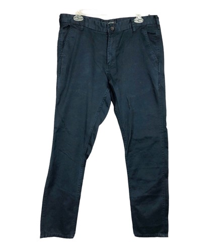 Straight Leg Casual Pants, Blue 