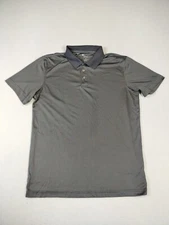 Member's Mark Luxe Polo Shirt Men's Medium Gray Geometric Dadcore Classiccore