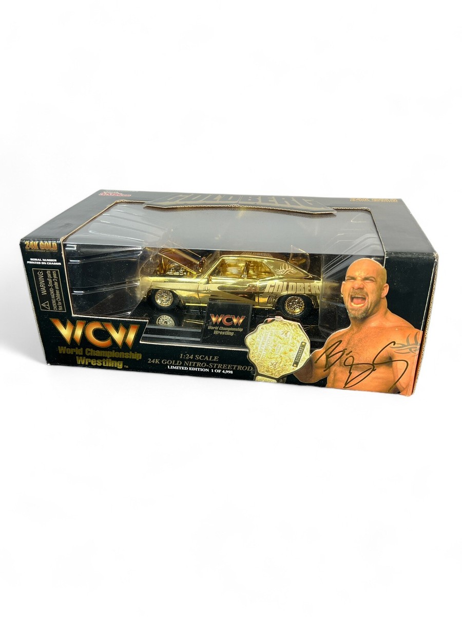 1998 Goldberg WCW 24K Gold Nitro-Streetrod NIB Racing Champions 1
