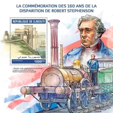 First Trains Robert Stephenson MNH Stamps 2019 Djibouti S/S