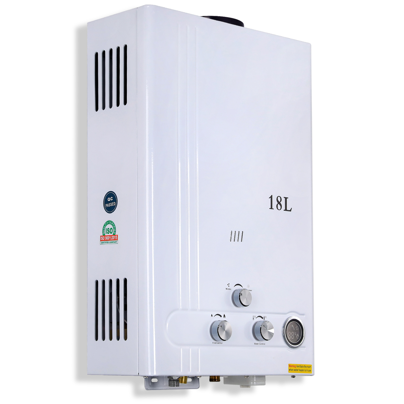 18L LPG Propane Gas Water Heater 5GPM On-Demand Instant Hot Boiler w/ Shower Kit
