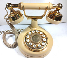 Vtg Western Electric French Princess Push Button Rotary Look Phone Cottage decor