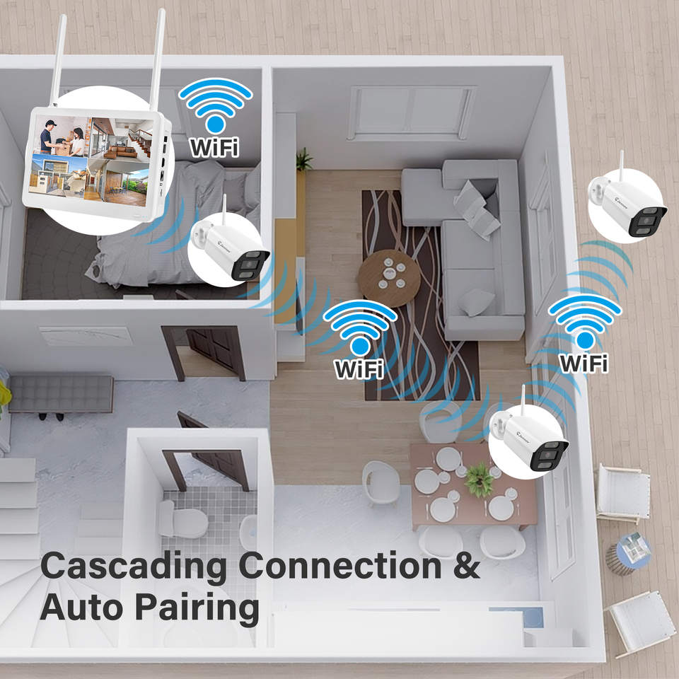 5MP 10CH NVR Outdoor Wireless Security Camera System WIFI CCTV 12