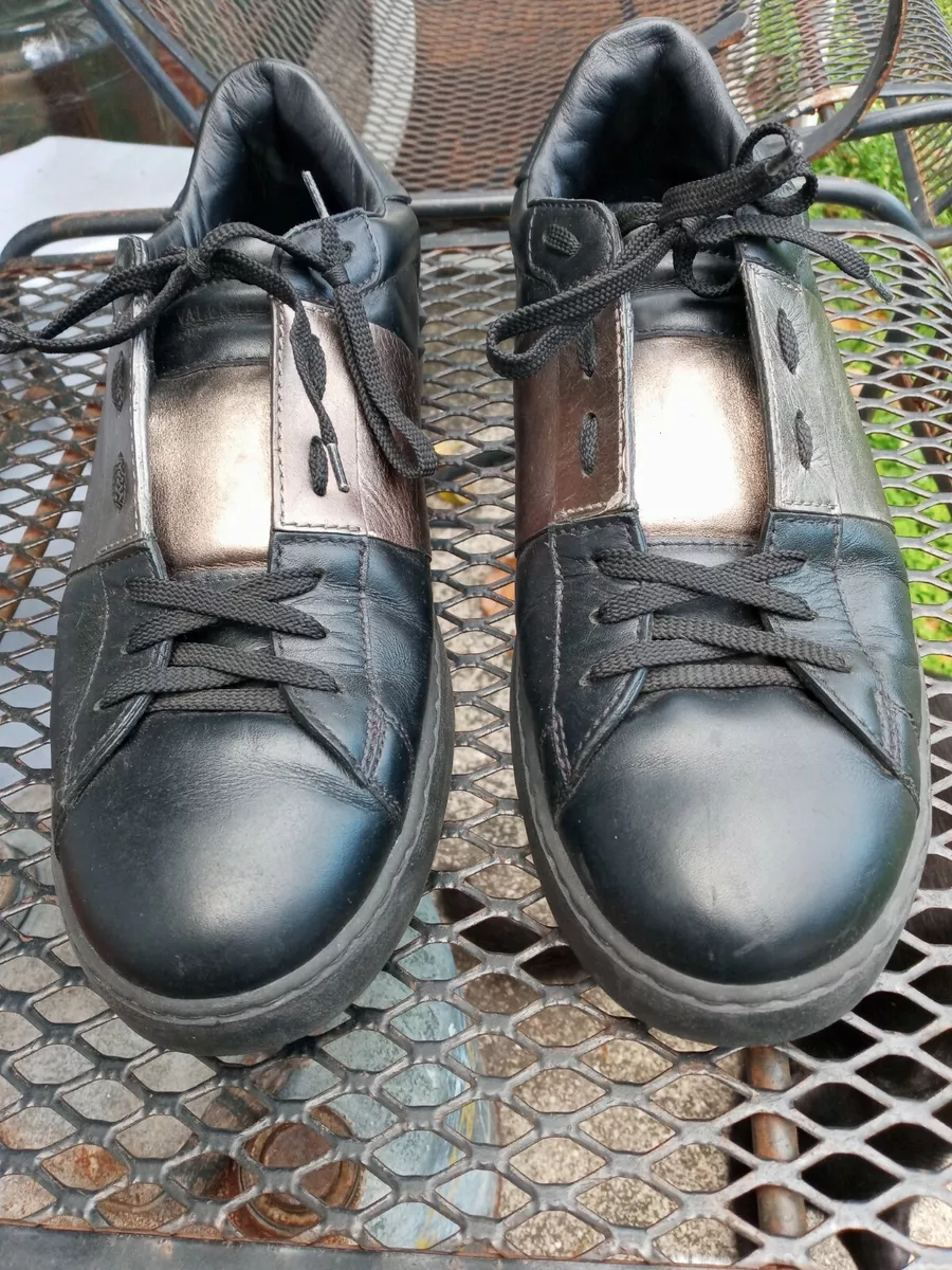 Valentino Rockstud Mens Sneakers Black / Gold Authentic size 46 | eBay