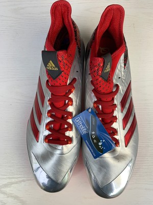 Adidas Adizero, SPG 753001, SIZE 14, CLEATS, FOOTBALL, COLOR SILVER AND RED | eBay