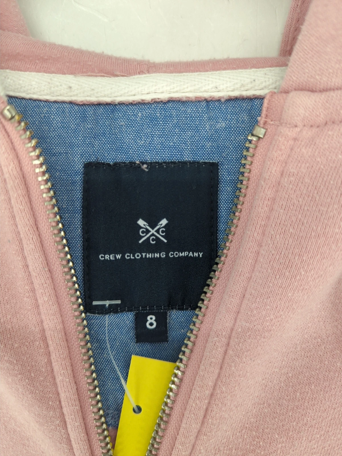 VETEMENTS Crew Clothing Felpa Donna con Cappuccio UK 8 Rosa Cotone con Pullover Poliestere