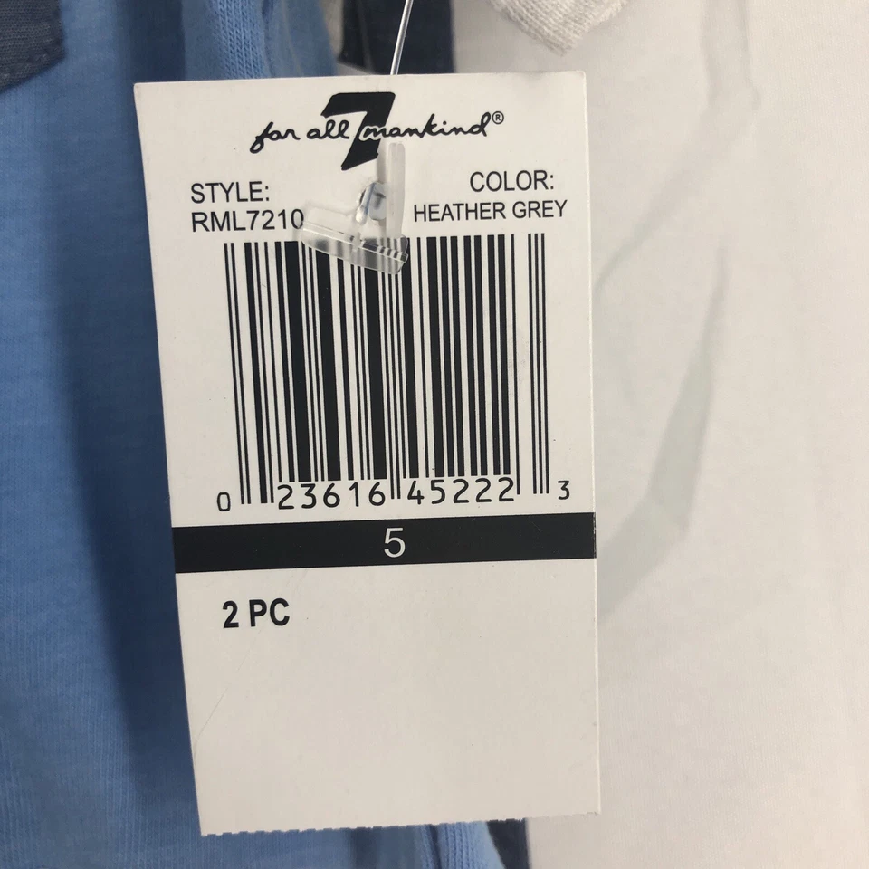 7 For All Mankind Kids Toddler Boys 2 Piece Y-Shirt Shorts Size 5 - Image 3 of 4