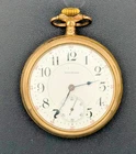 Antique Waltham 14kt RGP 55mm Pocket Watch 21 Jewel, 5 Position Watch is Working