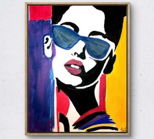 WS original fashion sense painting 14X11 canvas acrylic abstract modern wall art