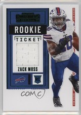 2020 Panini Contenders Rookie Ticket Swatches Zack Moss #RTS-ZMO 00jz