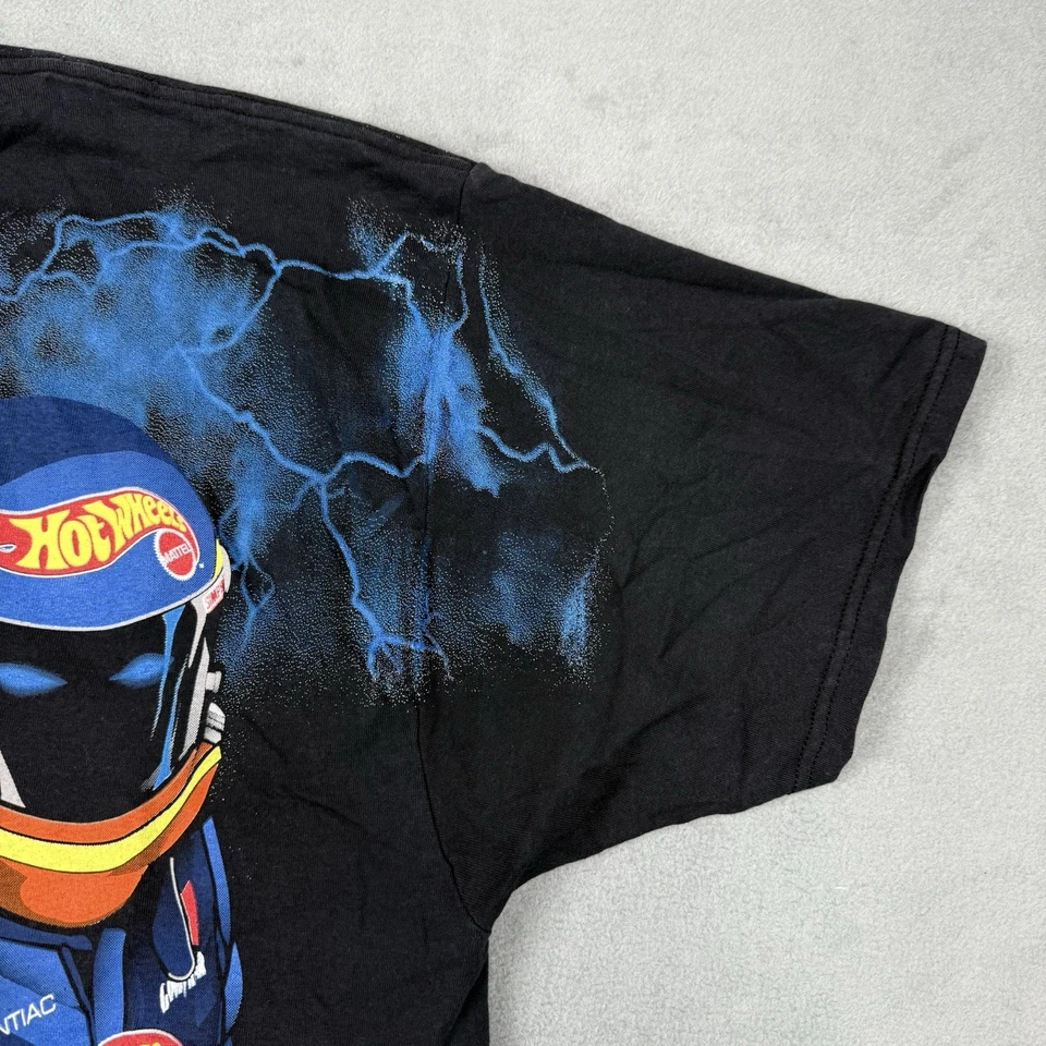 Camisa De Colección Años 90 Kyle Petty Estampado Completo Para Hombre’s XL Negra NASCAR Hot Wheels Racing Foto 3 de 4