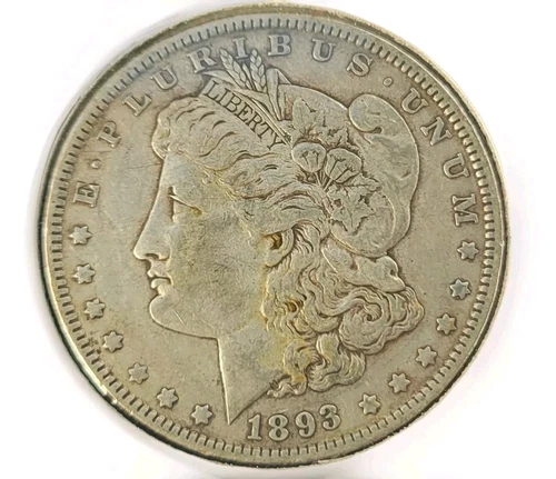 1893 Morgan Silver Dollar - Key Date 378k Minted Nice Original Coin VF+ Cond!