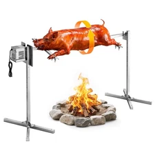 52 inch Electric BBQ Rotisserie Grill Kit Stainless Steel Grill 90lbs Pig Lamb