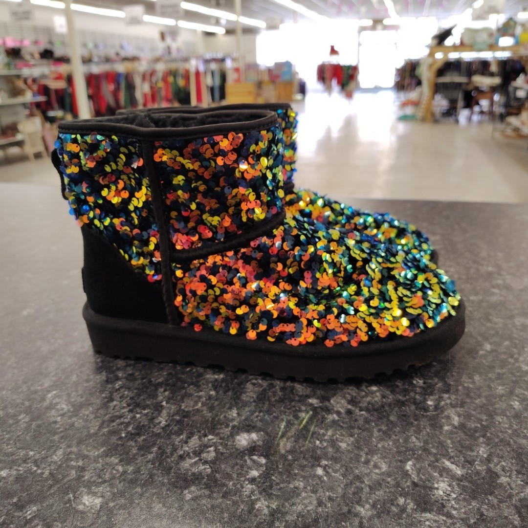 UGG Classic Mini Stellar Sequin Boot Black Size 8… - image 3
