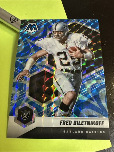 2021 Panini Mosaic - Fred Biletnikoff #105 Reactive Blue Mosaic Prizm - Bild 3 von 4