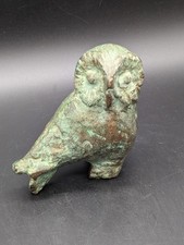 KUNST STATUE BRONZE FIGUR SKULPTUR EULE EULENBABY KAUTZ UHU SCHWER 2 KG ALT