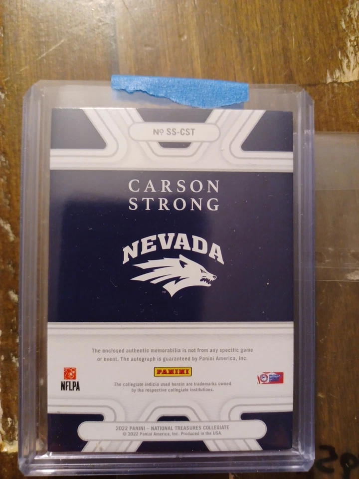 2022 Panini National Treasures Collegiate Silhouette Signatures Carson Strong - Image 2 of 2