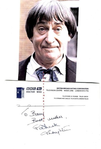 New ListingPatrick Troughton vintage signed page Doctor Who