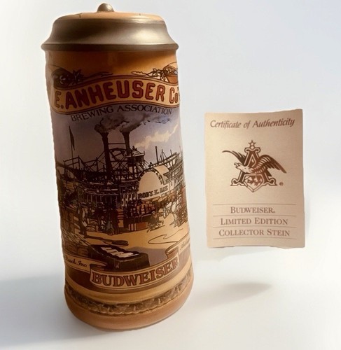 Authentic Vintage Gerz Made In Germany Anheuser-Busch St. Louis Riverfront Stein - Picture 18 of 21