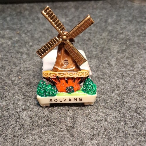 Vintage Solvang California Danish Windmill Pin Brooch Souvenir Jewelry