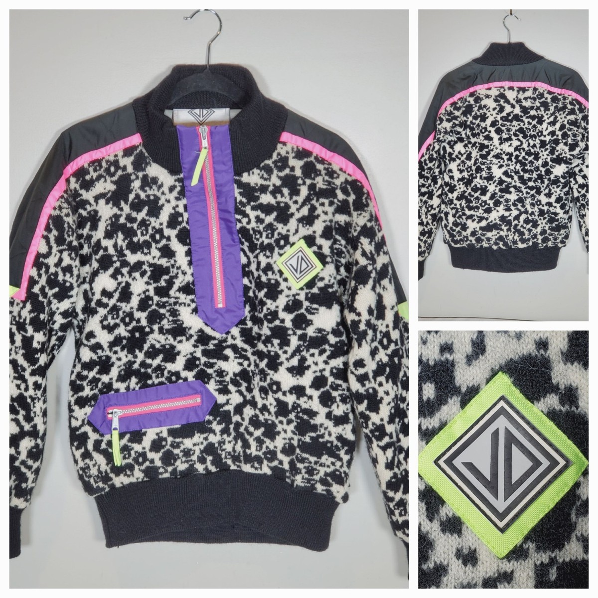 VTG 80s JD Sun Valley XCR Gore-Tex Lined 1/2 Zip Pullover Sweater