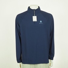 New Ben Sherman Sport Pique Quarter Zip Pullover Golf Sweater Mens XL Dark Blue