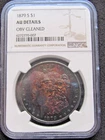 1879 S Morgan Dollar NGC AU Detials OBV Cleaned MONSTER TONING (BS)