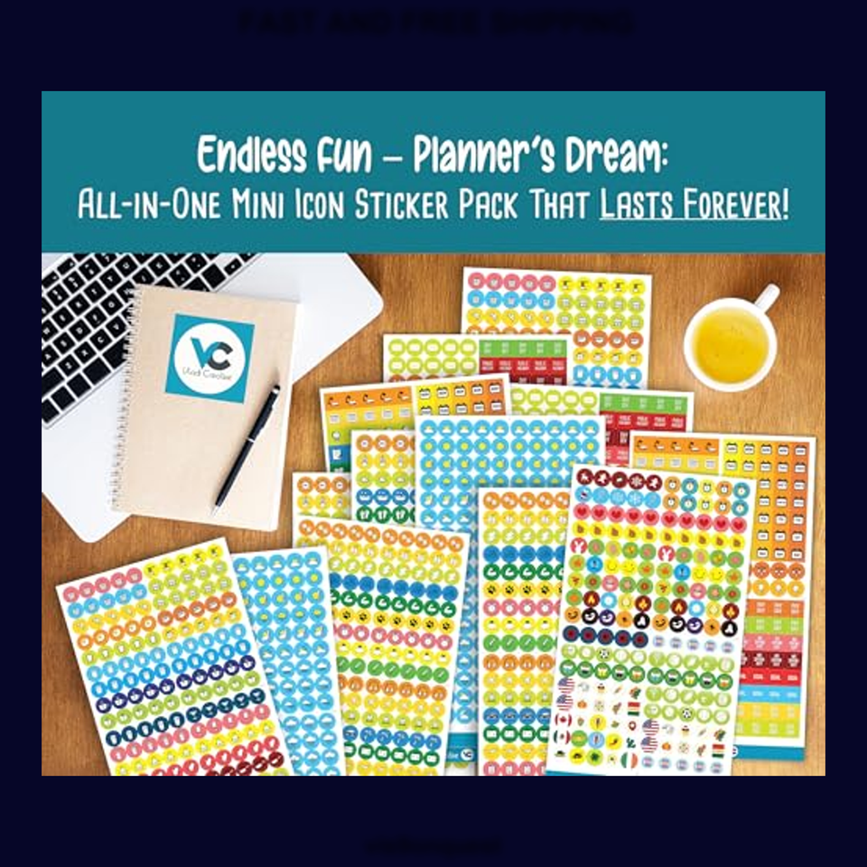 Mini Planner Stickers 2210 Pcs for Journals, Calendars, Scrapbooking ...
