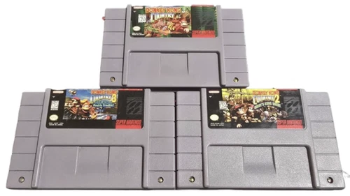 Donkey Kong Country 1  2 3 TRILOGY SET Super Nintendo SNES All Authentic Tested!