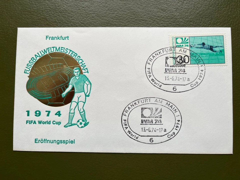 Briefmarken, Deutschland, Sonderumschlag SST Fußball WM 1974, Eröffnungsspiel - Bild 1 von 1