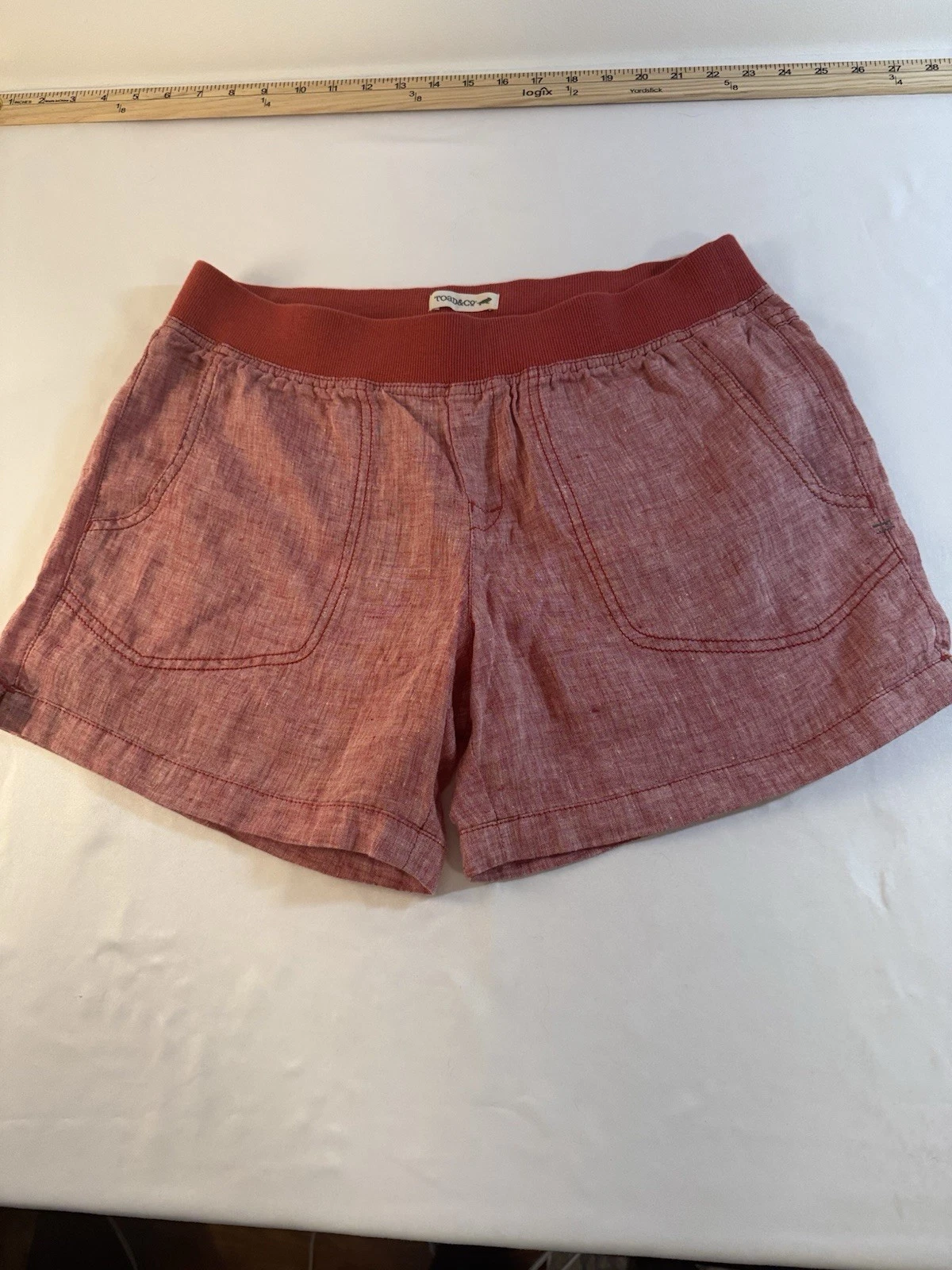 #1341 Toad&Co Lina Linen Shorts Womens Medium Red Pull On Elastic Waist Casual
Opens in a new window