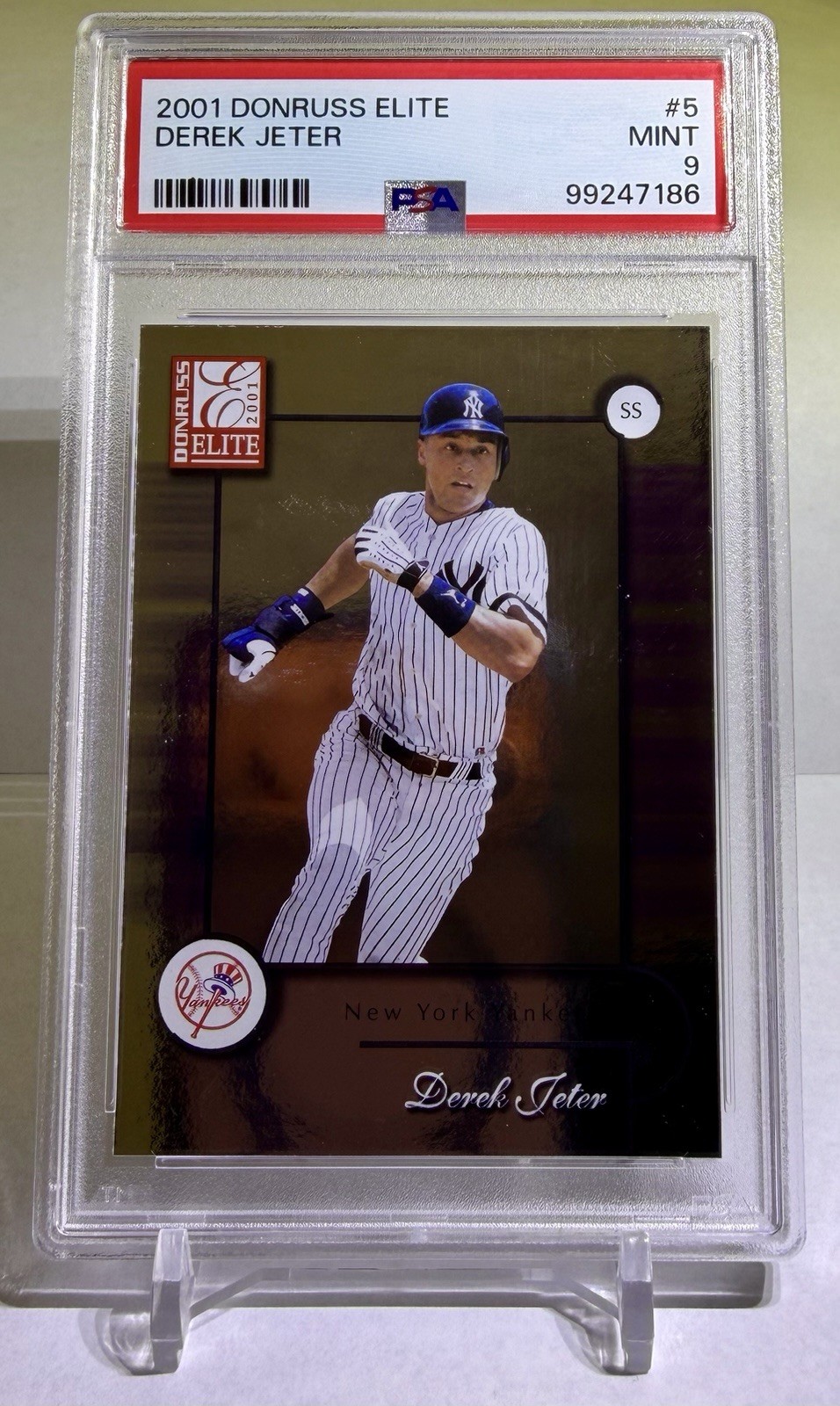 2001 Donruss Elite #5 Derek Jeter Yankees HOF PSA 9 MINT