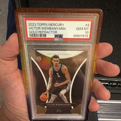 2023-24 Topps Mercury Victor Wembanyama Gold Refractor RC /50 #4 PSA 10