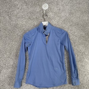 Essex Classics Talent Yarn Long Sleeve Girls Show Shirt L Blue