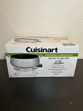 Cuisinart Electric Countertop Fondue Pot CFO-3SS 3 Qt Non Stick with Forks 1000w