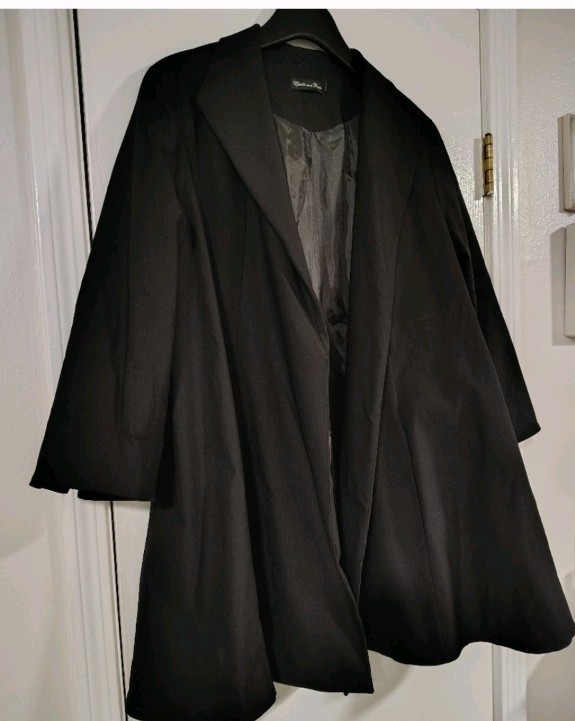 Estelle And Finn $438 Swing Coat Black Women's 12 Retro 1950's Mrs. Maisel