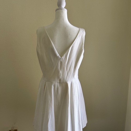 NWT POLO Ralph Lauren Dress White Cotton Pique Aline LWD SZ14 Preppy Nautical - Picture 2 of 7