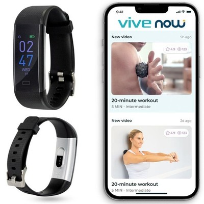 Health Fitness Tracker Black Smart Watch Heart Rate Sleep Step Counter
