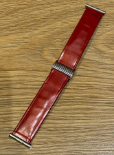 Genuine Original OEM Boucheron Red Burgundy Leather Watch Strap Band 20mm 17mm