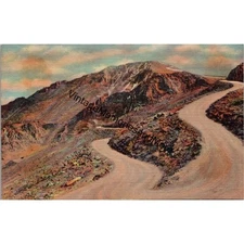 Nearing the Top of Pike's Peak CO Postcard PC333
