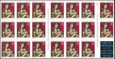 US #3244a MNH booklet pane of 20 plus label, plate #22222