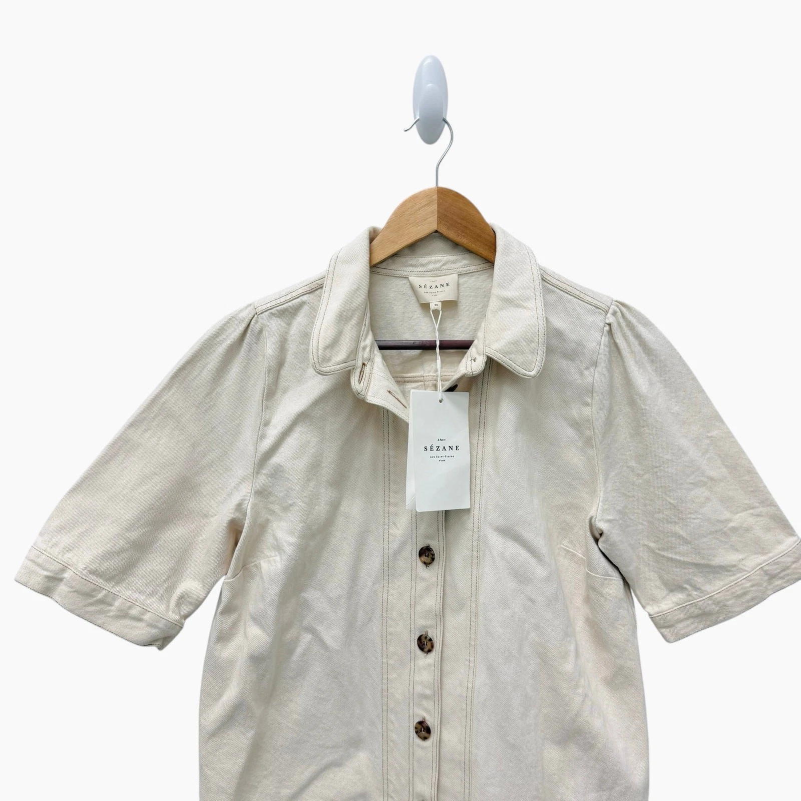 Abito Celine Robe Almere Denim Ecrù Donna Nuovo con etichette Taglia 8